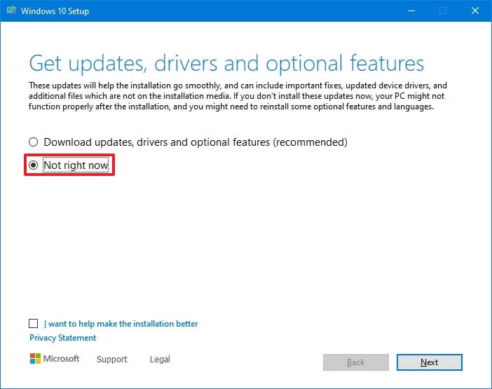 Disable updates during installation 