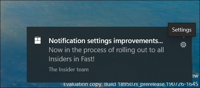 Toast notifications on Windows 10 201H1