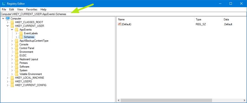 Registry address bar on Windows 10 Creators Update