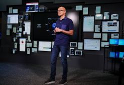 Microsoft CEO, Satya Nadella at Ignite 2019 (source: MIcrosoft)