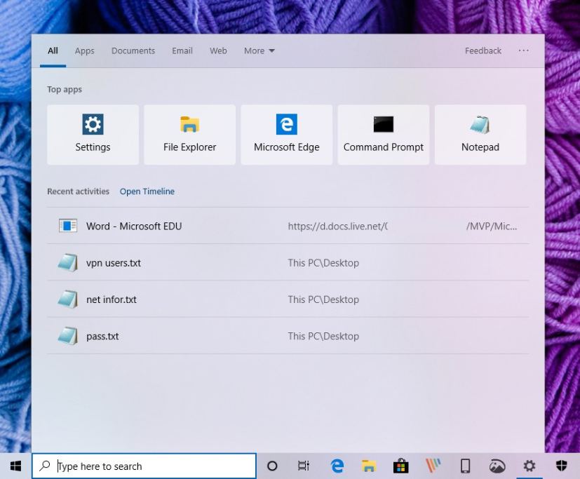 Search with top apps on the April 2019 Update