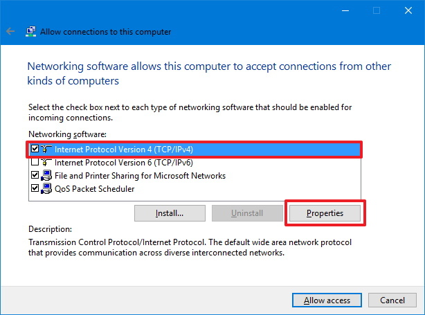 Set up VPN on Windows 10 TCP/IP properties