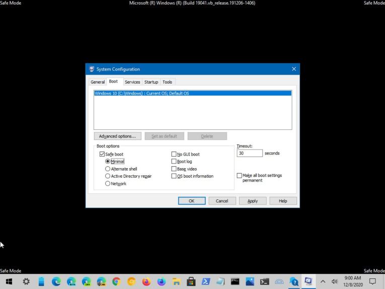 Start Windows 10 in Safe Mode