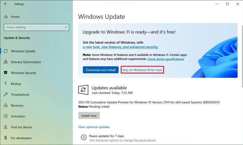 Stay on Windows 10 for now