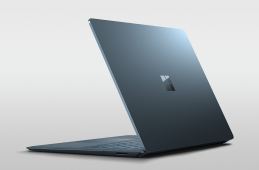 Surface Laptop 2, blue, back logo (image source Microsoft)