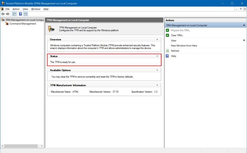 Trusted Platform Module Management