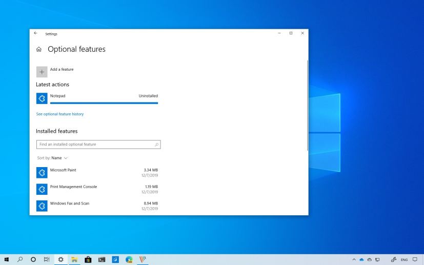 Uninstall Notepad on Windows 10