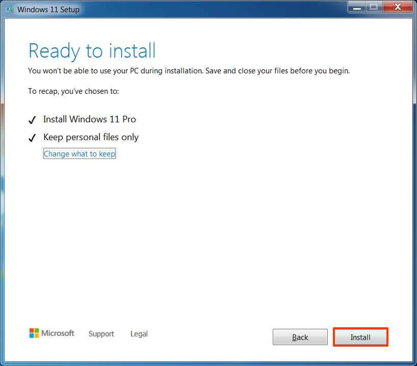 Upgrade to Windows 11 from Windows 7