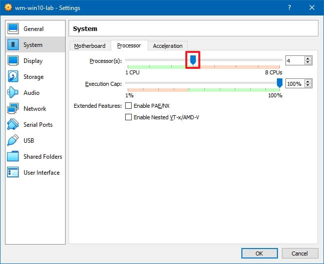 Virtual machine CPU allocation