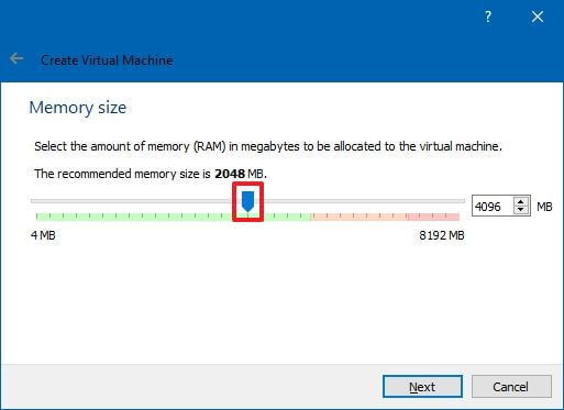 VirtualBox vm RAM configuration