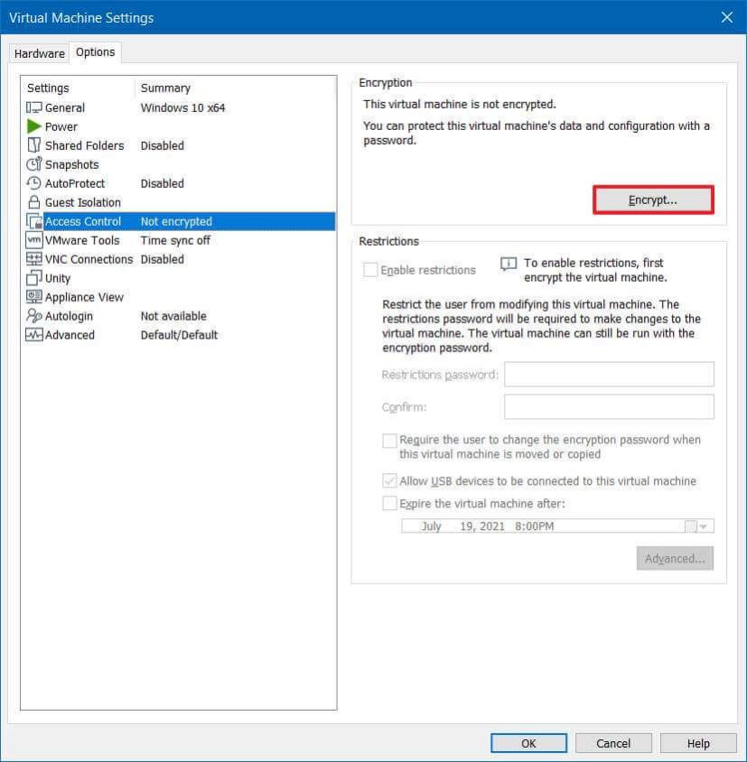 Access Control for encryption