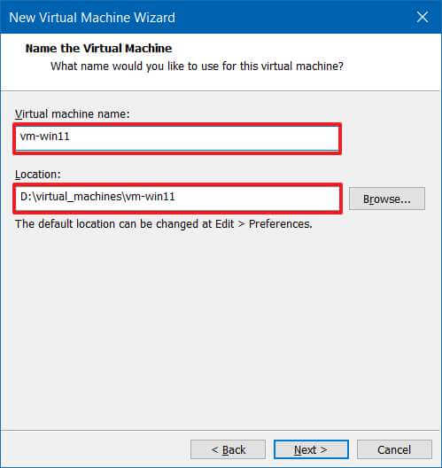 Set Windows 11 VM name