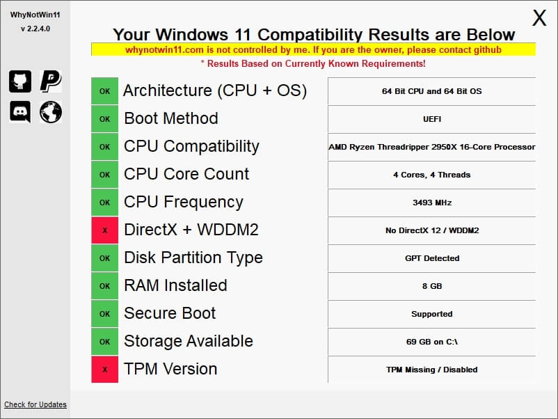 Windows 11 compatibility check