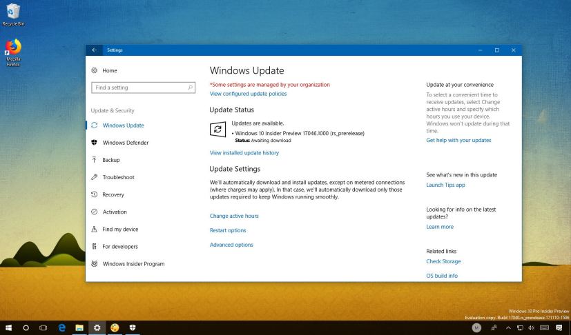 Windows 10 build 17046