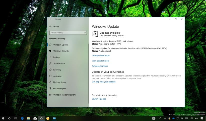 Windows 10 build 17120
