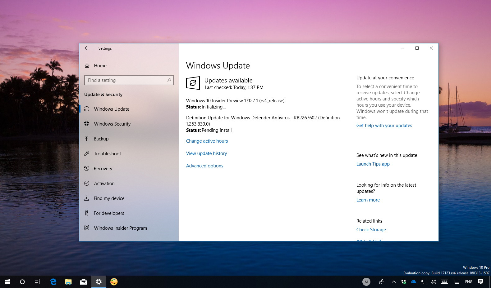 Windows 10 build 17127