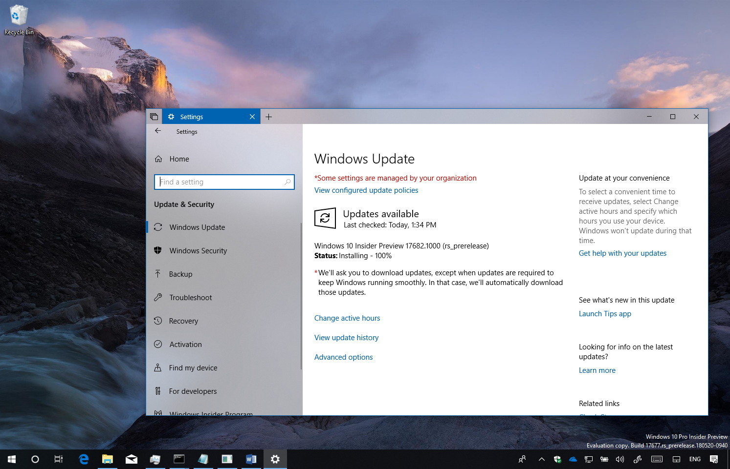 Windows 10 build 17682