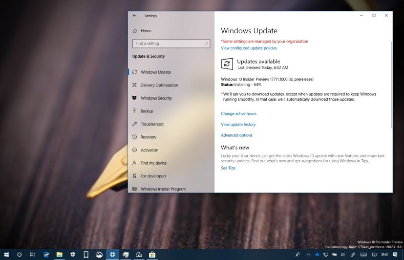 Windows 10 build 17711 update