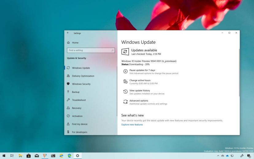 Windows 10 build 18941 download