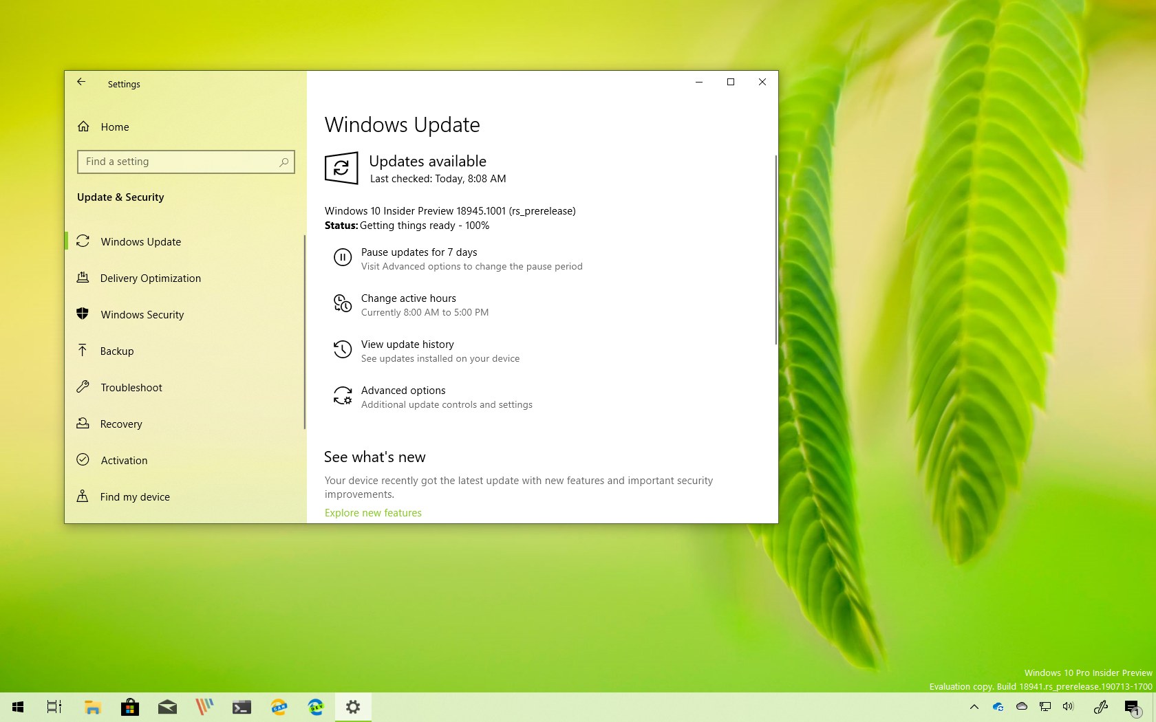 Windows 10 build 18945 download