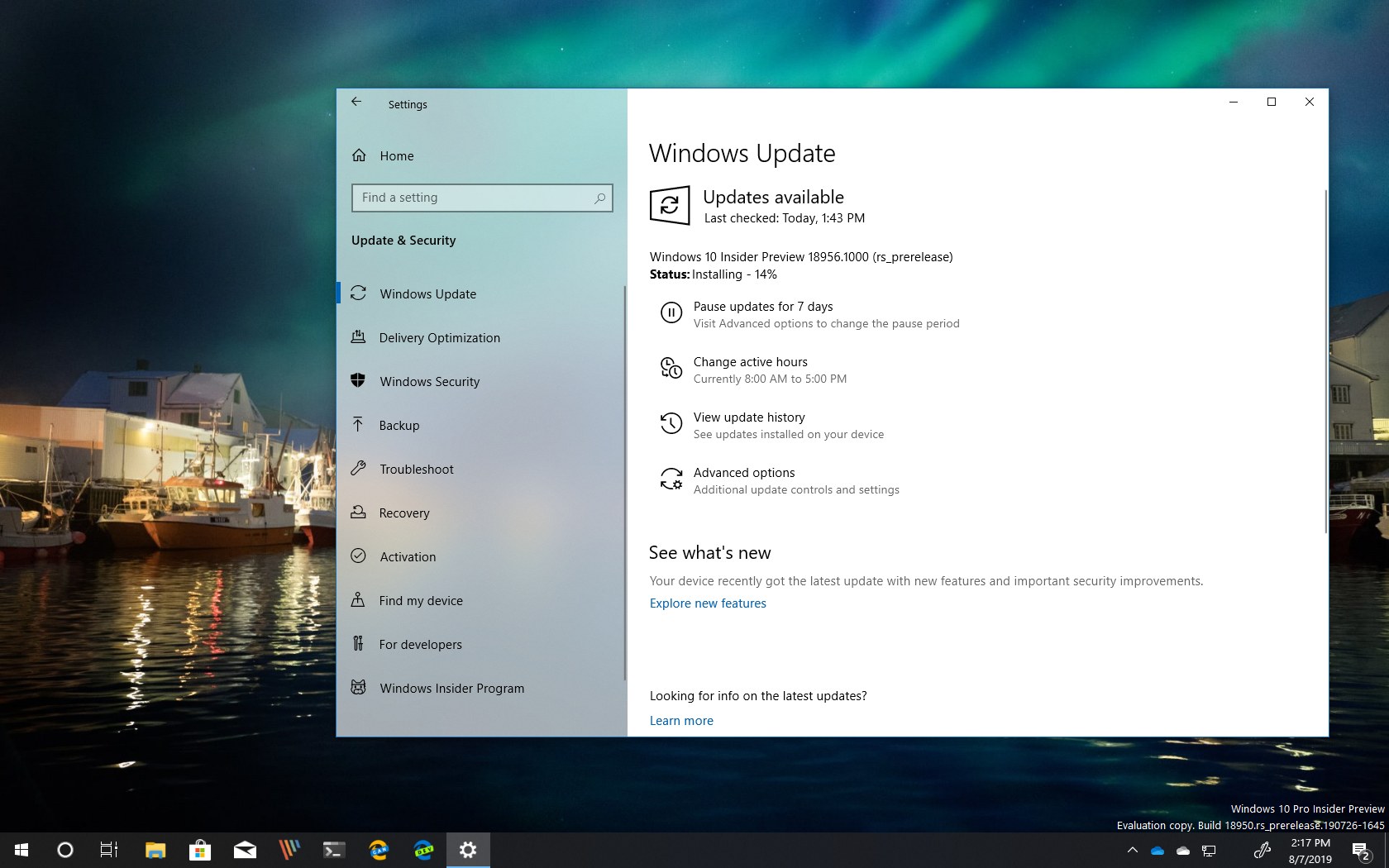 Windows 10 build 18956 download