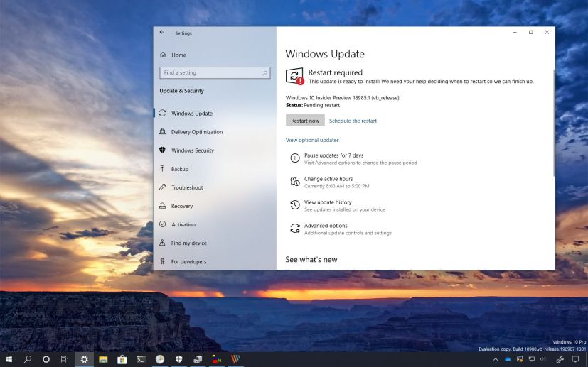 Windows 10 build 18985 download