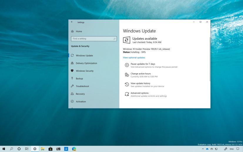 Windows 10 build 19028 download