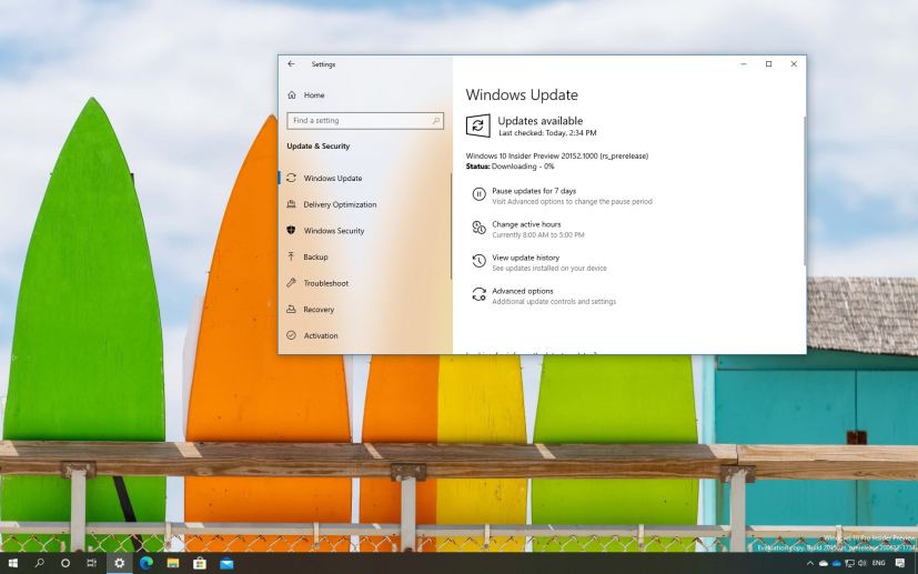 Windows 10 build 20152 download
