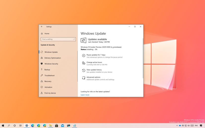Windows 10 build 20201 download