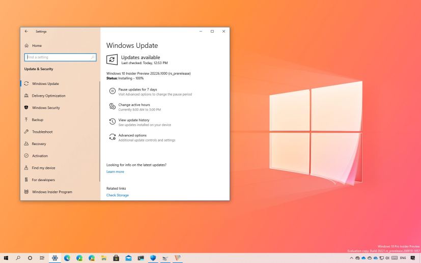 Windows 10 build 20226 download