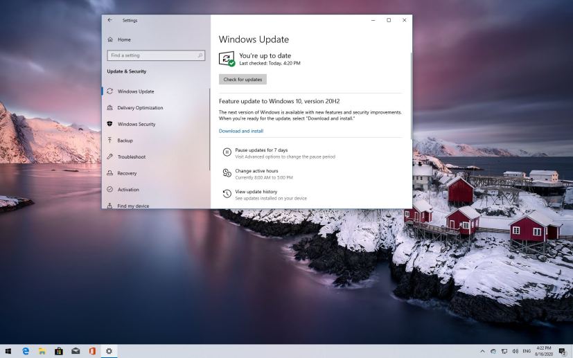 Windows 10 20H2 download