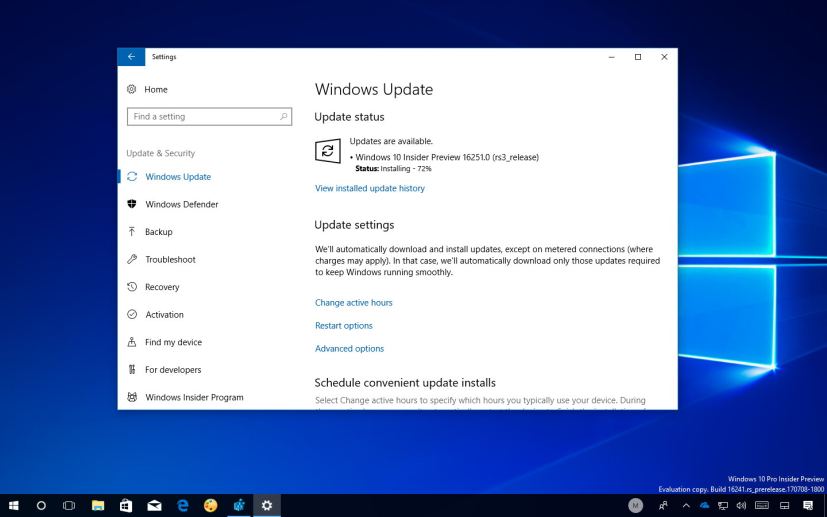 Windows 10 build 16251
