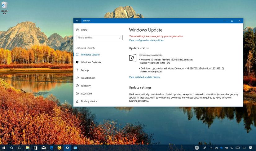 Windows 10 build 16296