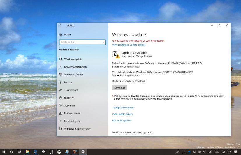 Windows 10 build 17713.1002