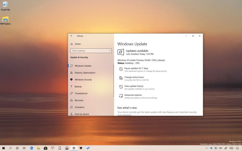 Windows 10 build 18346 changes