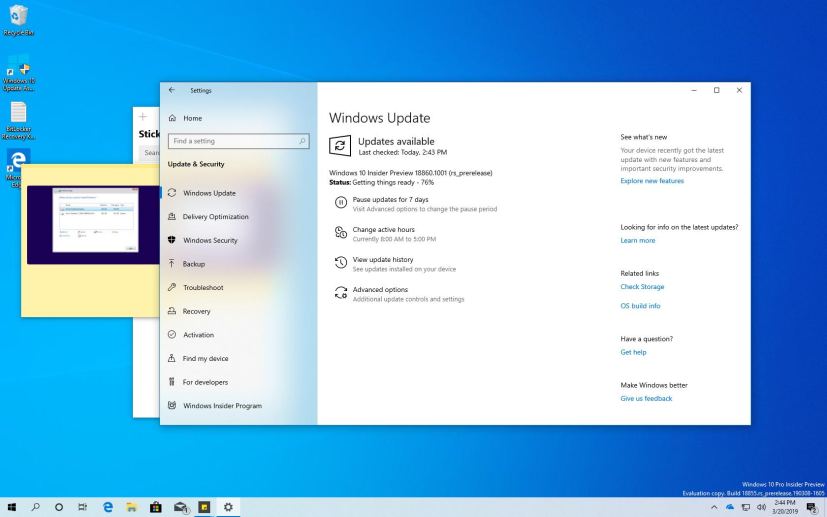 Windows 10 build 18860
