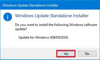 Windows 10KB4562830 install