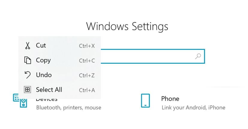 Windows 10 new inbox context menu