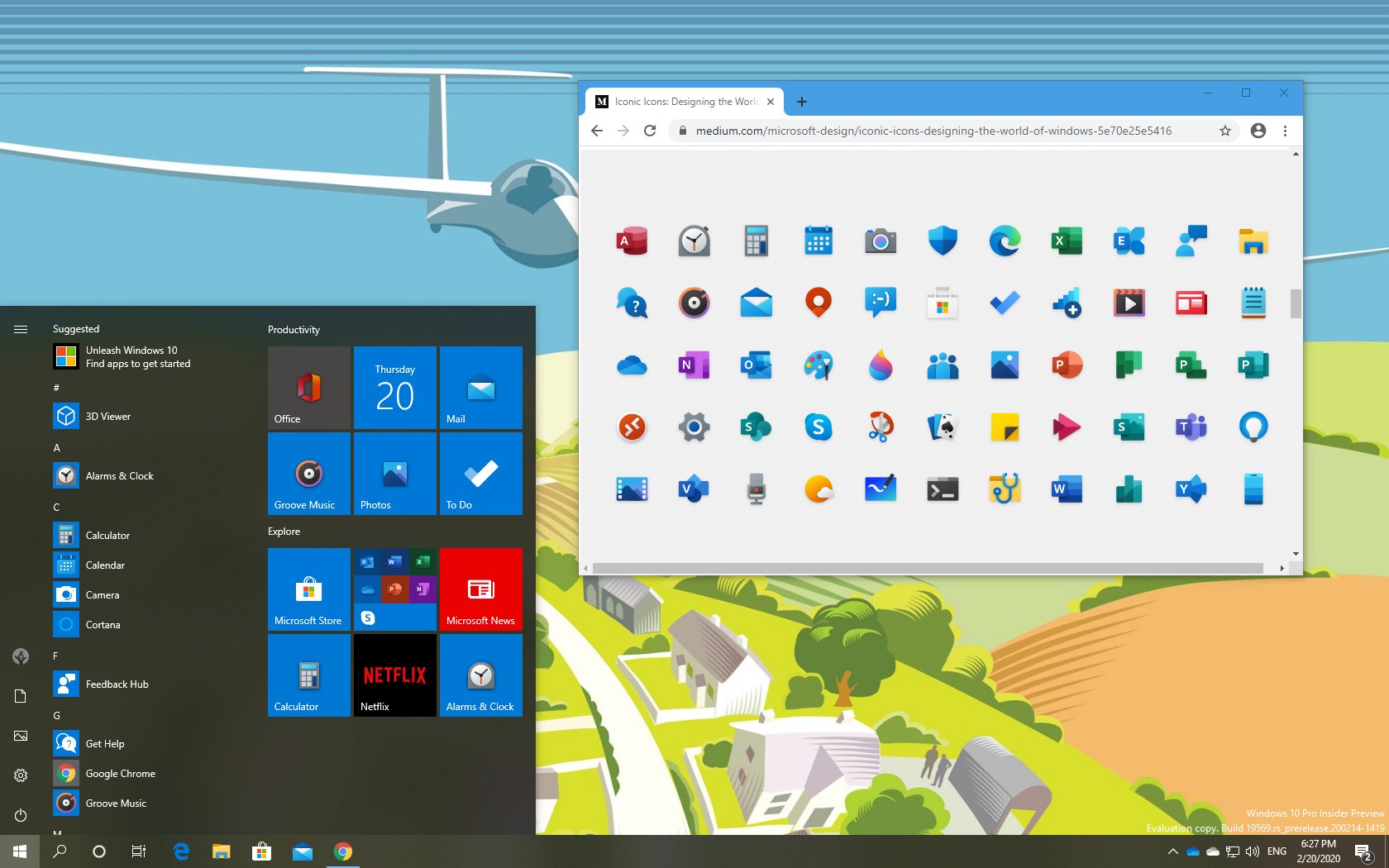 Windows 10 new modern icons