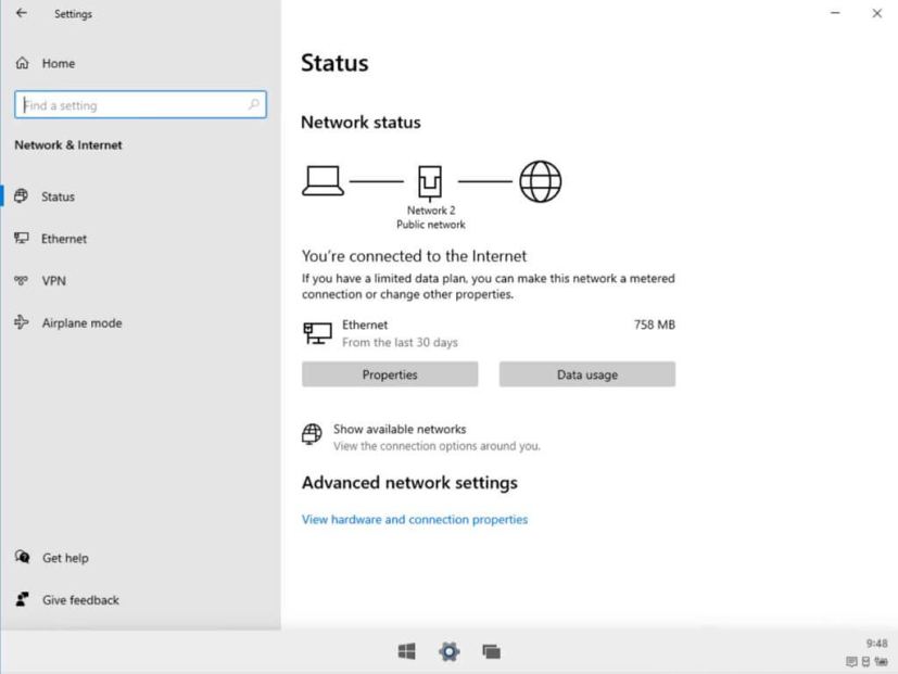 Networking & Internet settings