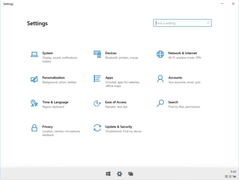 Windows 10X Settings