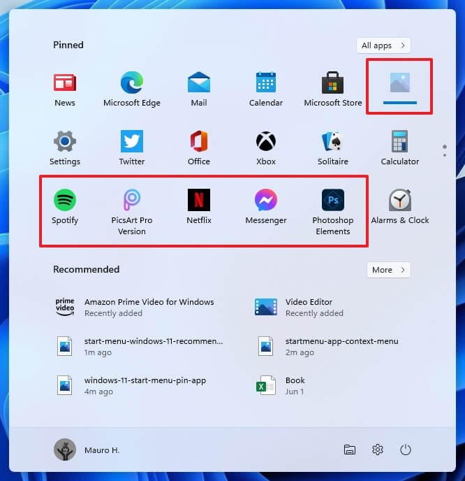 Windows 11 Start menu ads