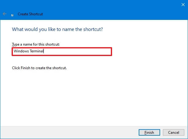 Windows Terminal shortcut