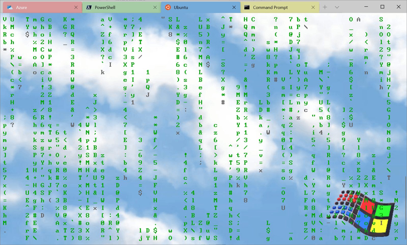 Windows Terminal with tab color (source: Microsoft)