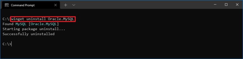 winget uninstall command