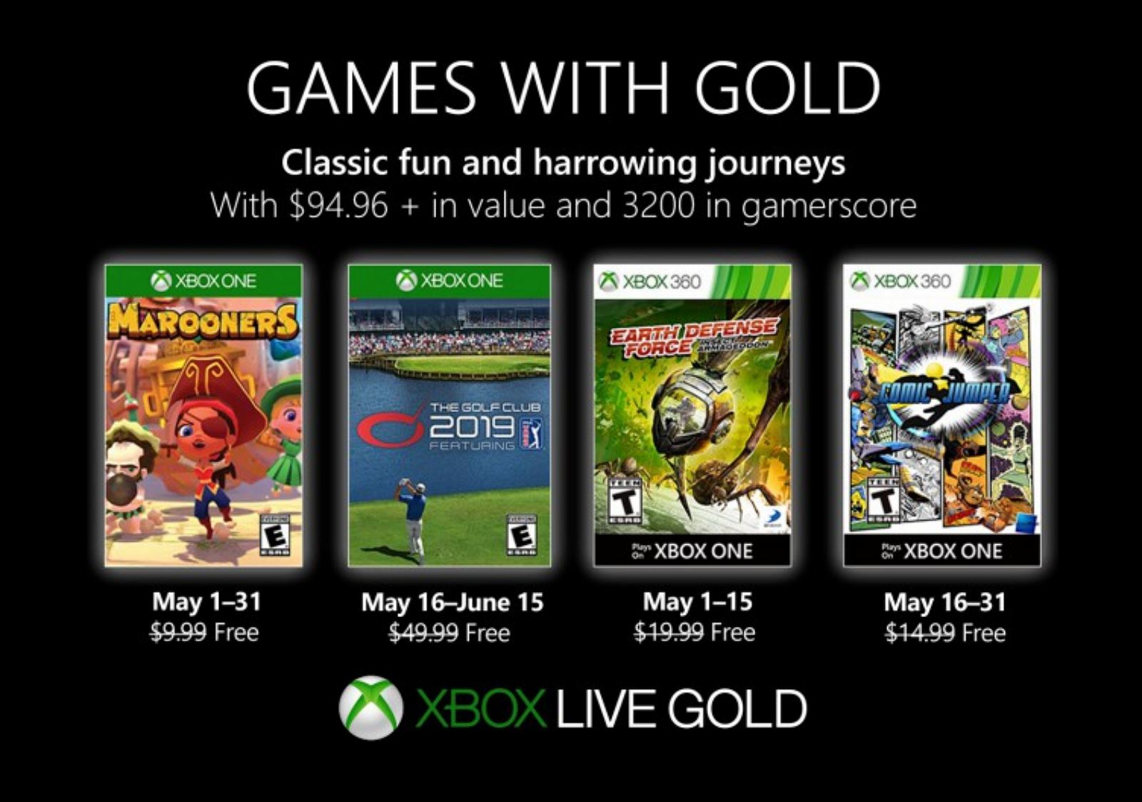 Xbox Games with Gold May 2019